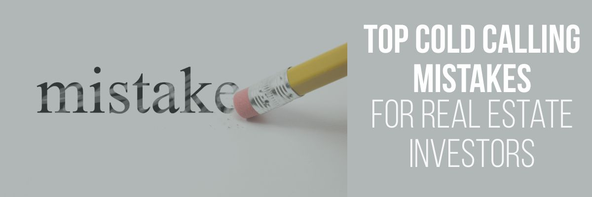 Pencil erasing the word mistake and words top cold calling mistakes